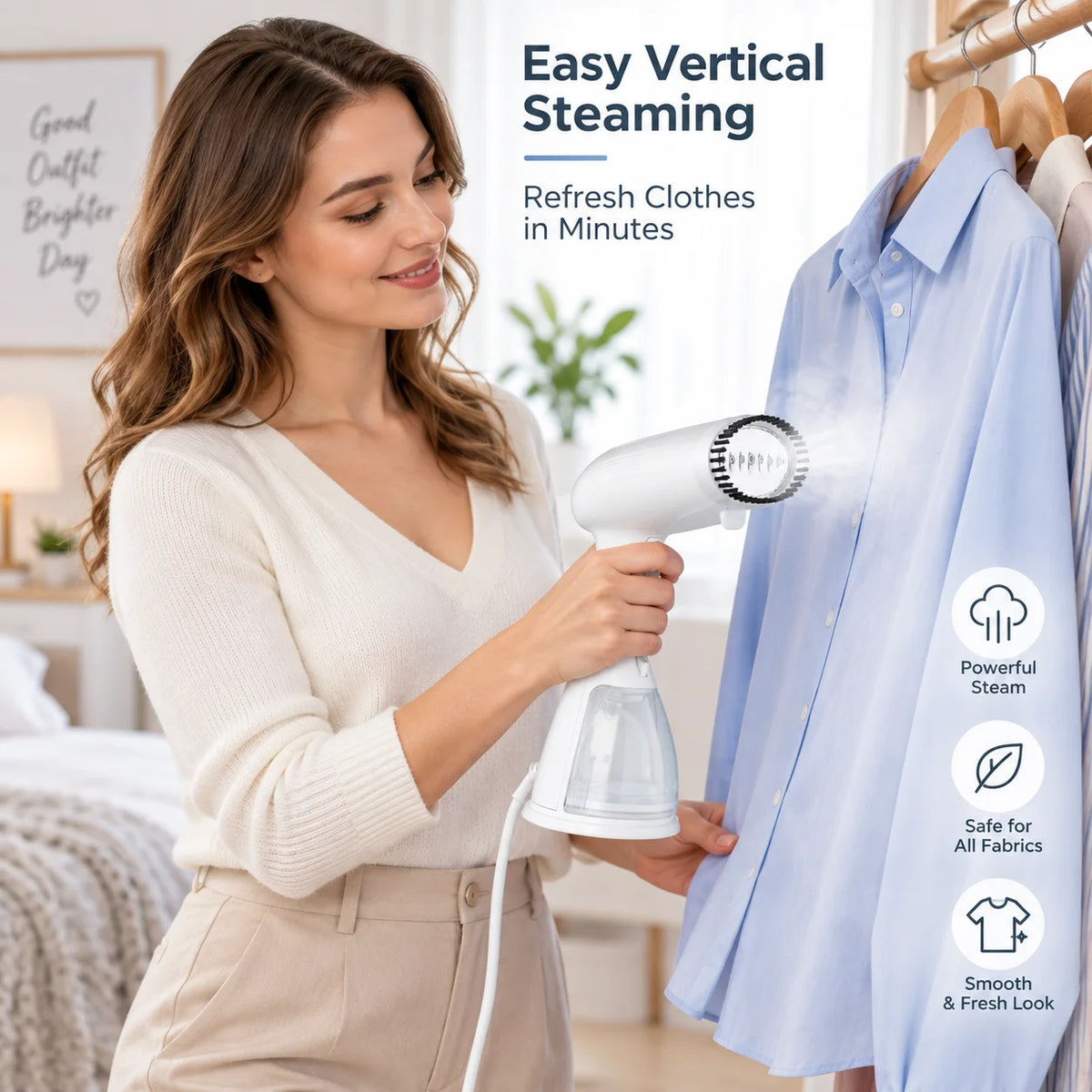 Garment Steamer for Clothes 15-Second Heat-Up Handheld Steam Iron  for Business Trips and Travel  Best Seller