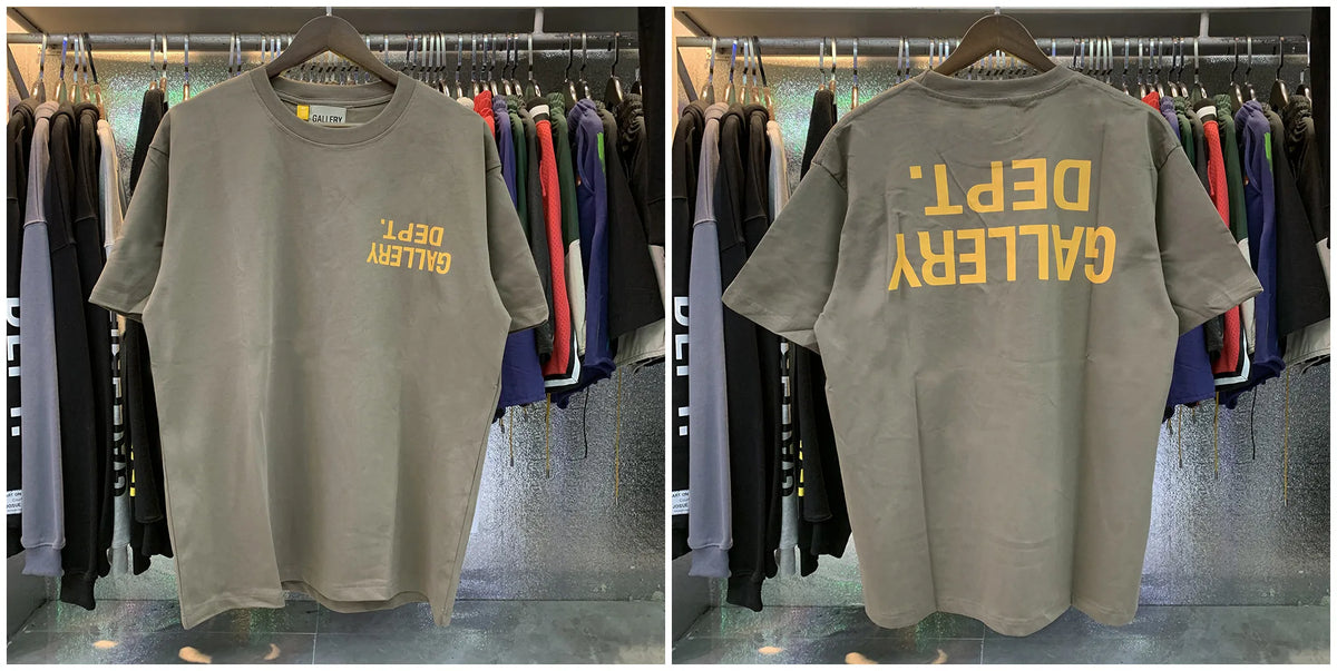 Free shipping New GALLERY DEPT Printed with Washed Oversized 100% cotton Men Women T-shirts Y2K Fashion streetwear