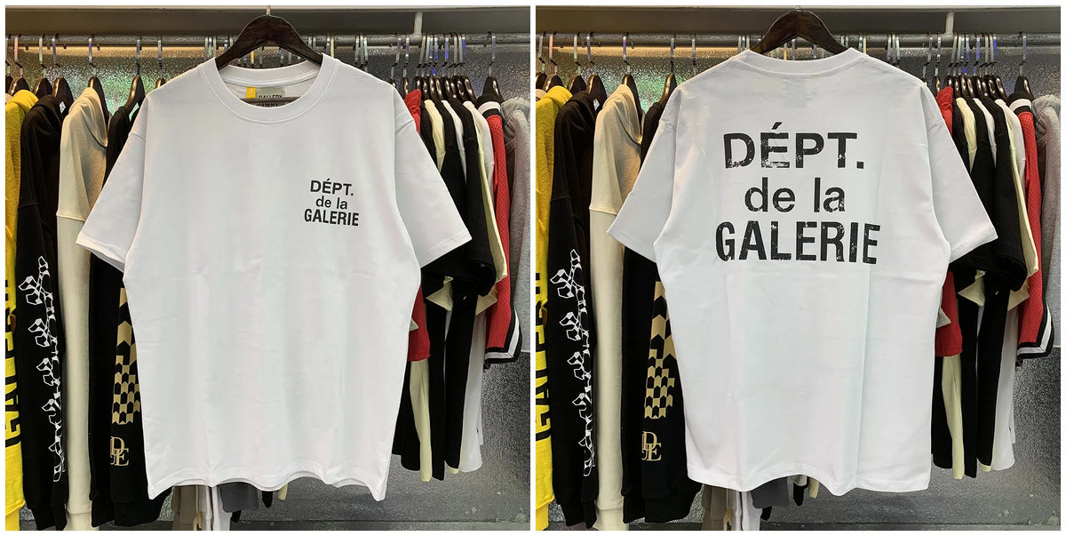 Free shipping New GALLERY DEPT Printed with Washed Oversized 100% cotton Men Women T-shirts Y2K Fashion streetwear