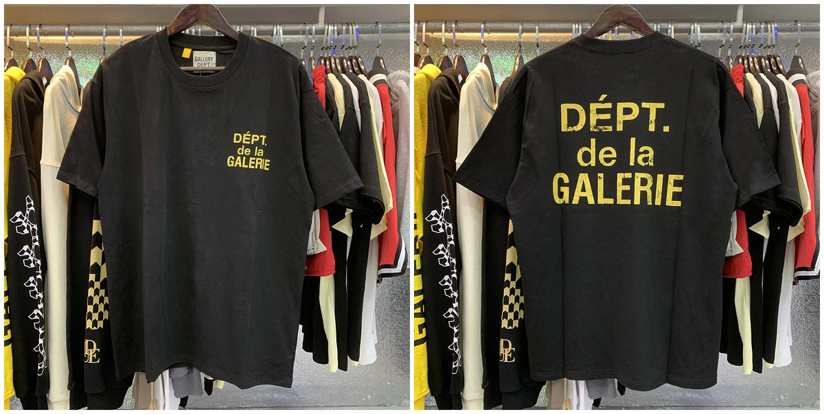 Free shipping New GALLERY DEPT Printed with Washed Oversized 100% cotton Men Women T-shirts Y2K Fashion streetwear