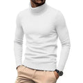 Pull col roulé jacquard rayé homme