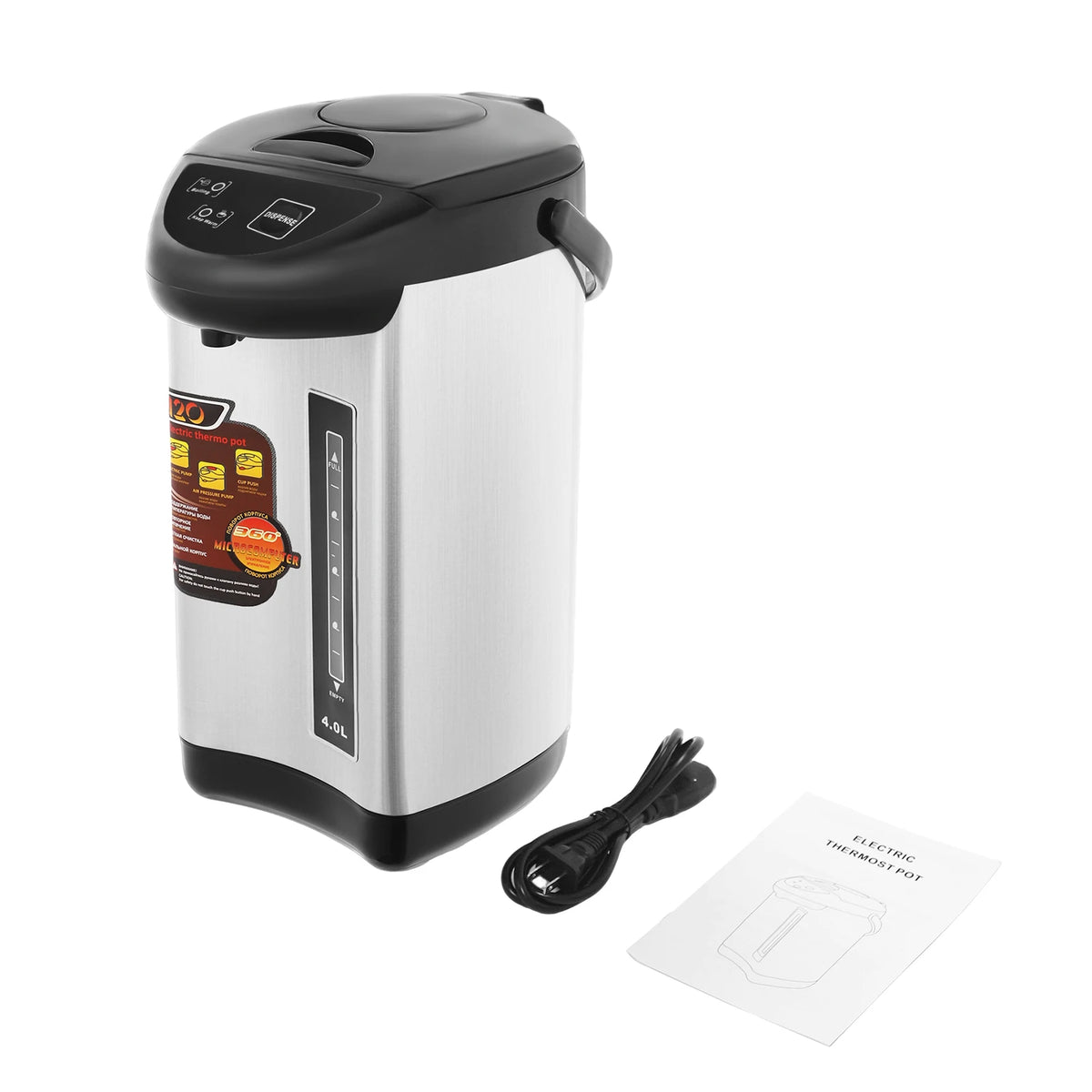 Electric Kettle, 4L 110V Stainless Steel Electric Water Boiler Kettle with 750W Fast Heating, 24-Hour Keep Warm