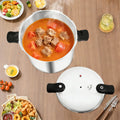 22L/23Qt Pressure Canner Large Capacity Pressure Cooker Cookware, 90kpa Aluminium Alloy Kitchen Pressure Pot with Gauge Release Valve,Thickened Explosion-proof Pressure Cooker fits for Steam,Boil,Stew Food