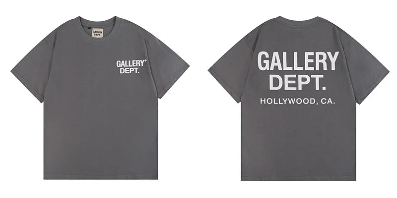 Free shipping New GALLERY DEPT Printed with Washed Oversized 100% cotton Men Women T-shirts Y2K Fashion streetwear