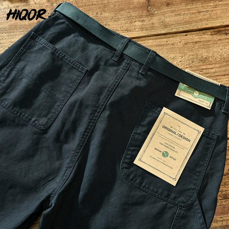 2026 Spring Autumn Cotton Men Cargo Pants Male Casual Loose Pant Man Big Pocket Trouser Fashion Khaki Harajuku Streetwear Male