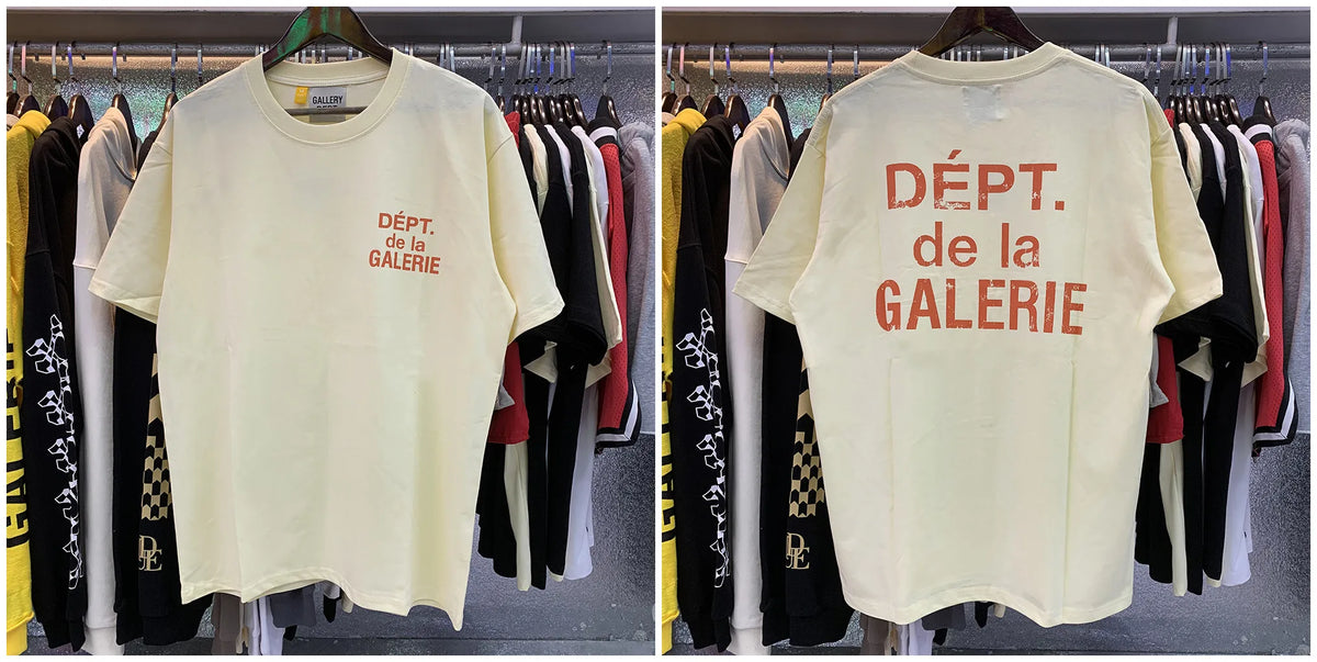 Free shipping New GALLERY DEPT Printed with Washed Oversized 100% cotton Men Women T-shirts Y2K Fashion streetwear