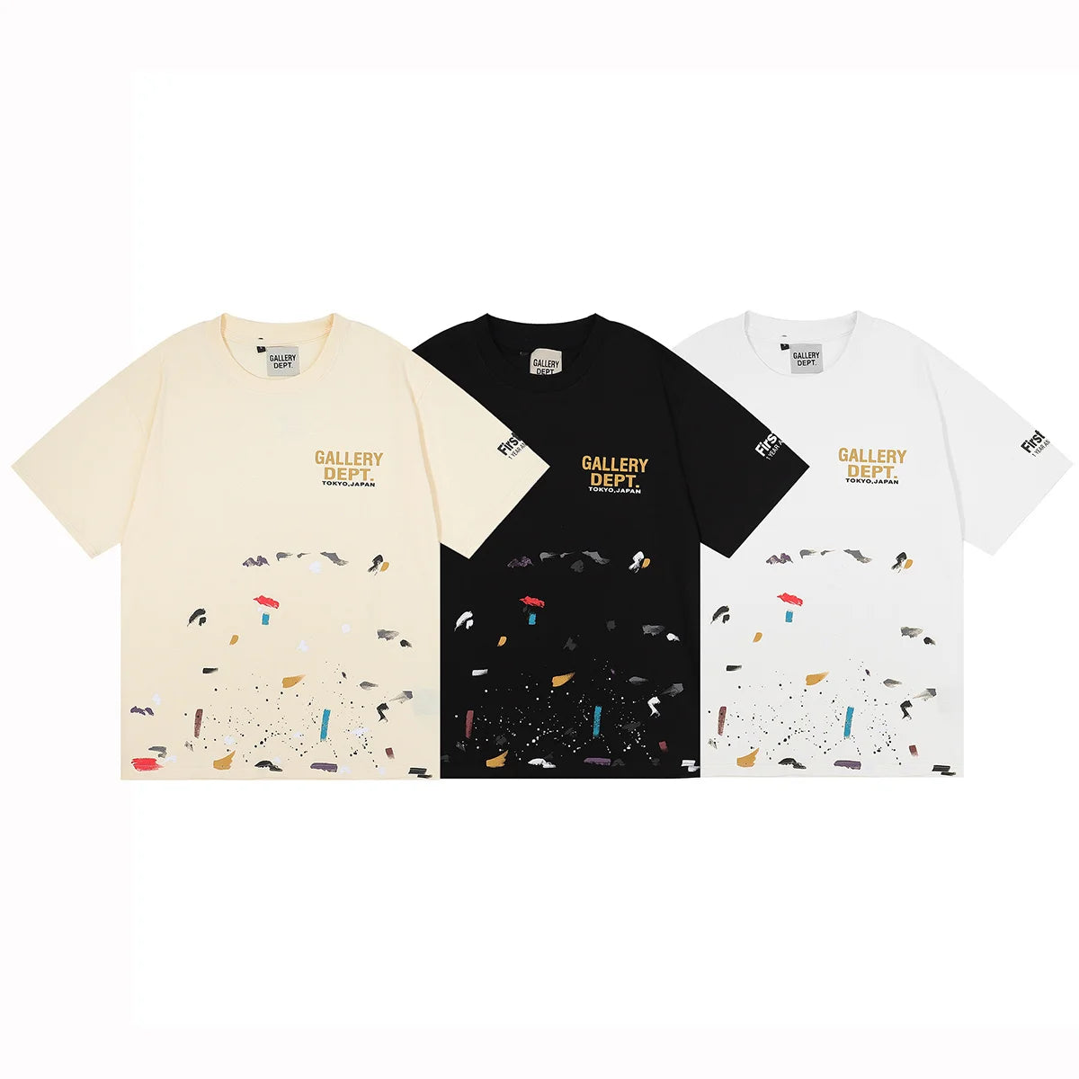 Free shipping New GALLERY DEPT Printed with Washed Oversized 100% cotton Men Women T-shirts Y2K Fashion streetwear