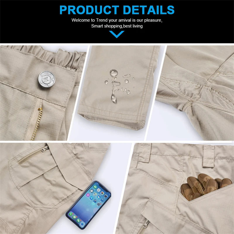 Pantalon tactique camouflage multi-poches homme