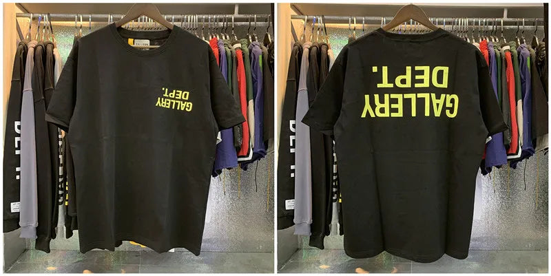 Free shipping New GALLERY DEPT Printed with Washed Oversized 100% cotton Men Women T-shirts Y2K Fashion streetwear