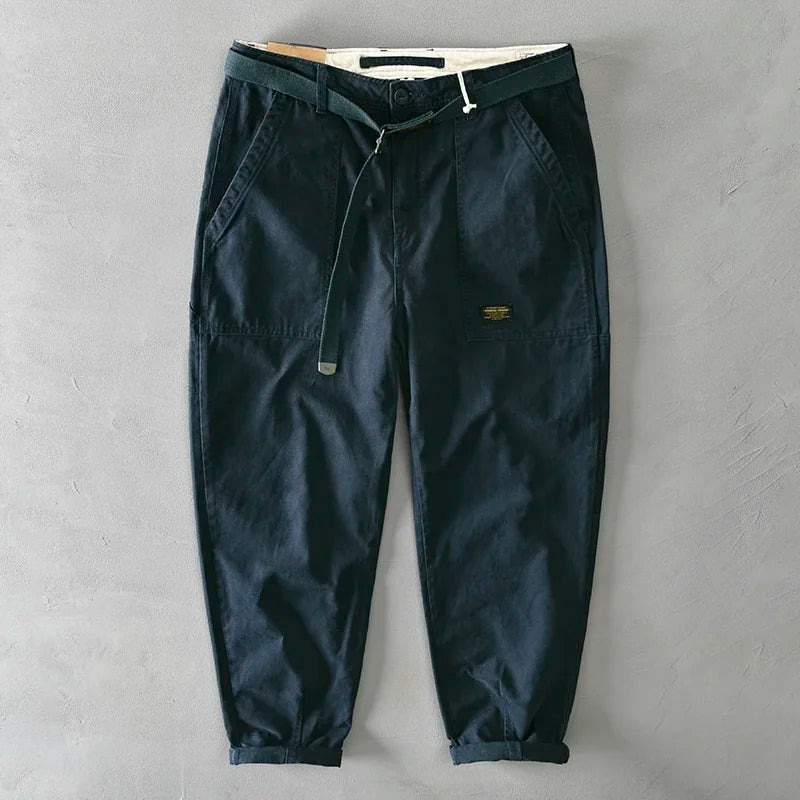 2026 Spring Autumn Cotton Men Cargo Pants Male Casual Loose Pant Man Big Pocket Trouser Fashion Khaki Harajuku Streetwear Male