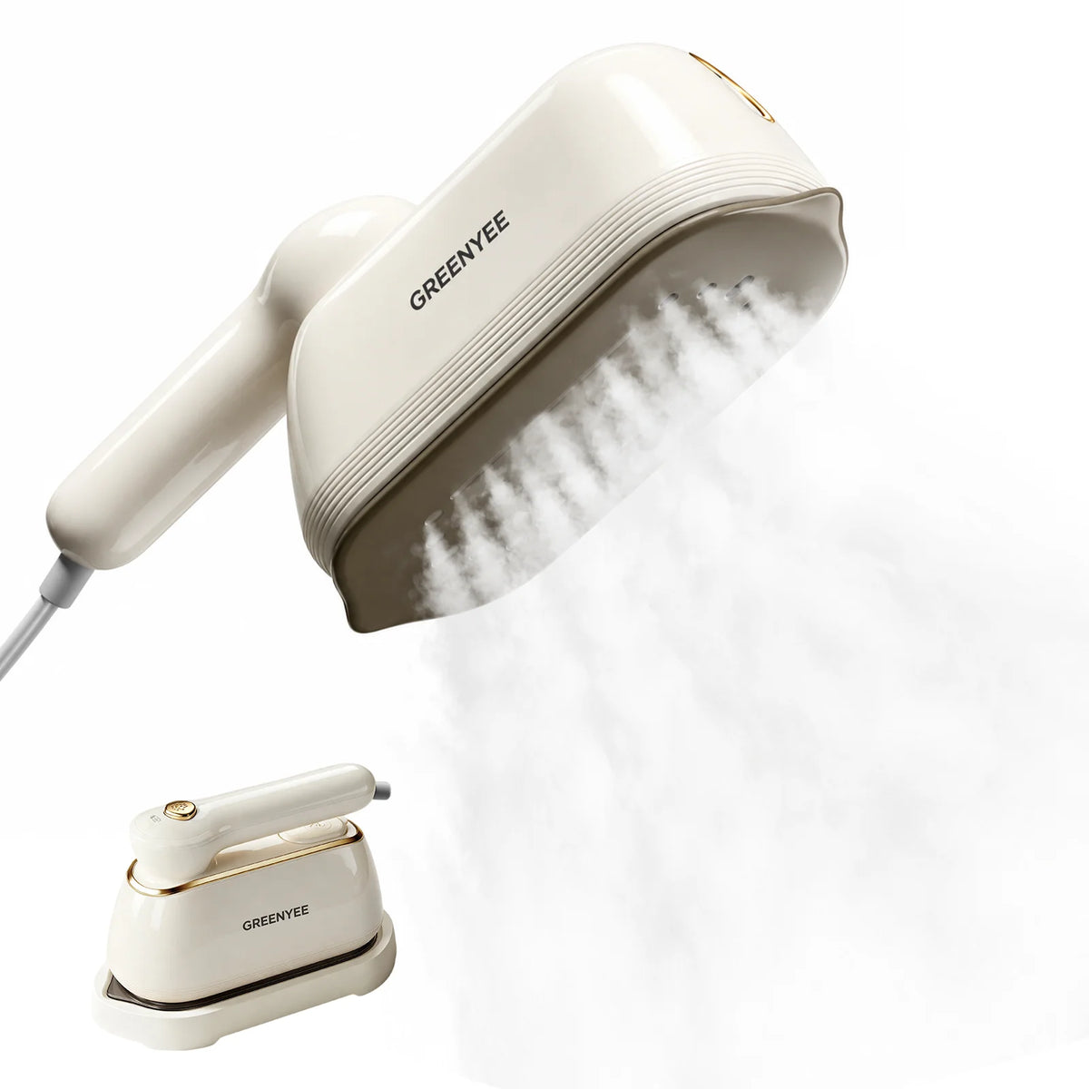Travel Steamer for Clothes, 1200W Portable Handheld Steamer Iron for Clothes with 10S Fast Heat-Up, 160ml Water Tank, Large Ceramic Heat Panel, Garment Steamer for Home & Travel, 120V, White
