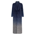 Miyake 2024 Fashion Pleated Ladies Long Coat Gradient Loose Button Split Design Trench Coat
