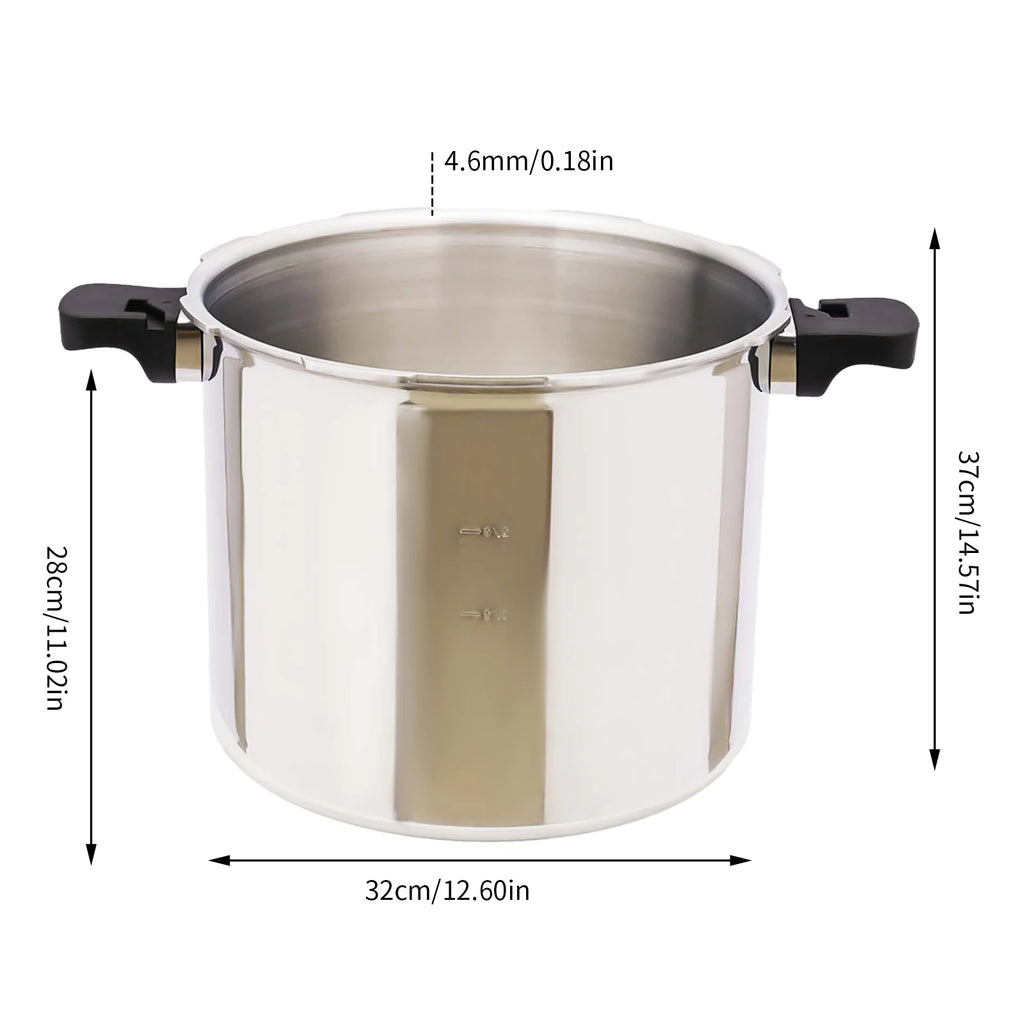 22L/23Qt Pressure Canner Large Capacity Pressure Cooker Cookware, 90kpa Aluminium Alloy Kitchen Pressure Pot with Gauge Release Valve,Thickened Explosion-proof Pressure Cooker fits for Steam,Boil,Stew Food