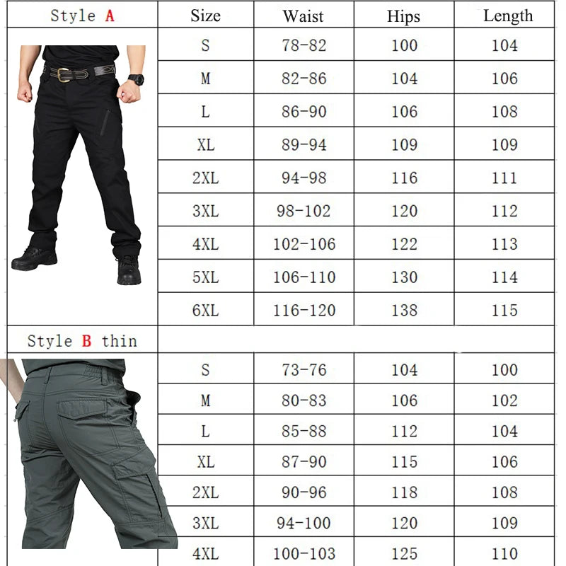 Pantalon tactique camouflage multi-poches homme