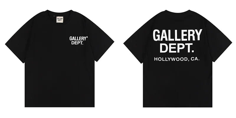 Free shipping New GALLERY DEPT Printed with Washed Oversized 100% cotton Men Women T-shirts Y2K Fashion streetwear