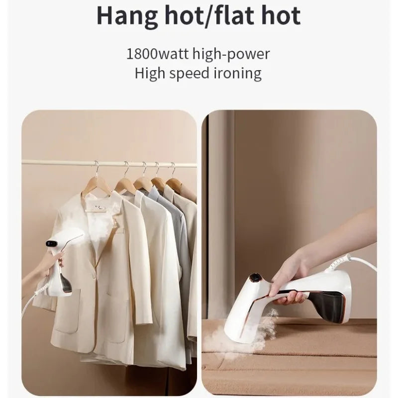 1800W Handheld Steam Hanging Iron Touch Screen Control 15 Seconds Fast Preheat 320ml Portable Plancha Fabric Iron for Clothes